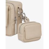 Whistles Bibi leather keyring with grained texture - British product
