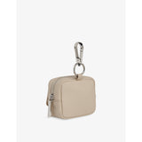 Whistles Bibi leather keyring with grained texture - British product