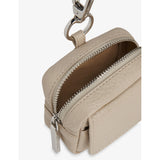 Whistles Bibi leather keyring with grained texture - British product