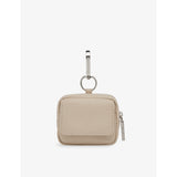 Whistles Bibi leather keyring with grained texture - British product