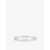 Bonheur Morse Code sterling-silver and cubic zirconia bangle - S