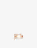 APM Monaco Triple-band 18ct Rose Gold-Plated Metal Alloy and Cubic Zirconia Ring