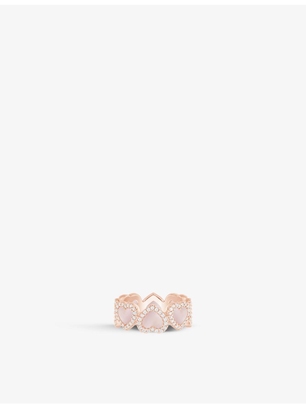 APM Monaco Full Heart ring rose gold cubic zirconia - British product