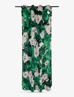 TOILETPAPER rose-print woven curtains 140x280cm, imported from the UK