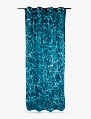 Seletti woven curtain with TOILETPAPER water design, 140x280cm, imported from the UK