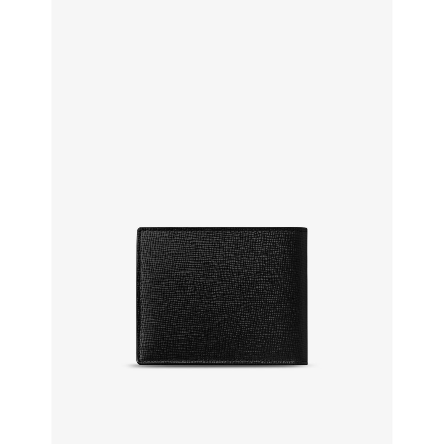 Cartier wallet in grained leather and palladium, 9.1cm x 11.9cm (British brand)