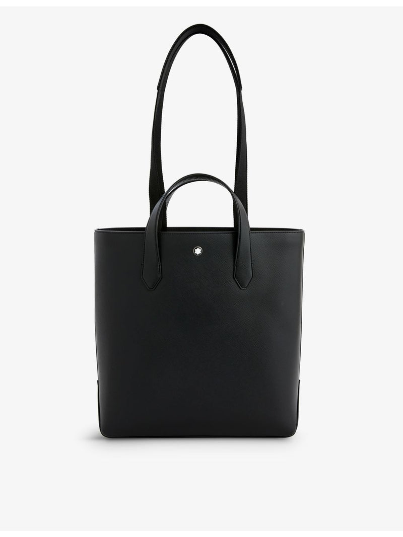 Montblanc leather tote bag with saffiano texture in calf leather (British brand)