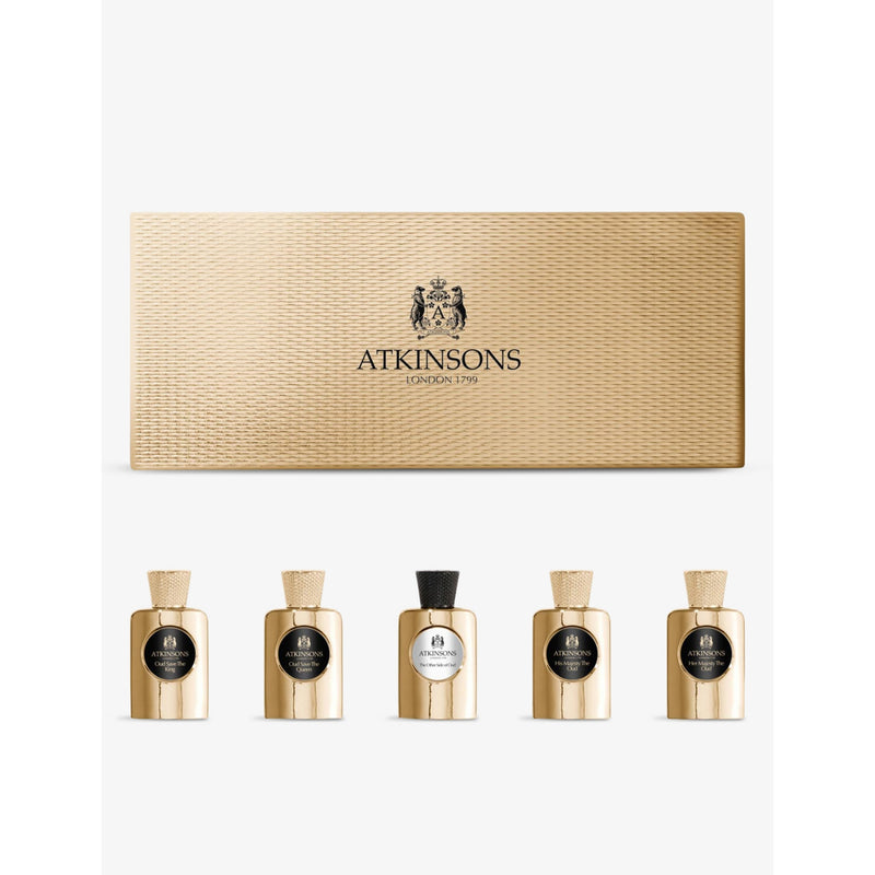 Atkinsons Oud Essentials gift set with five 5ml perfume vials, UK version