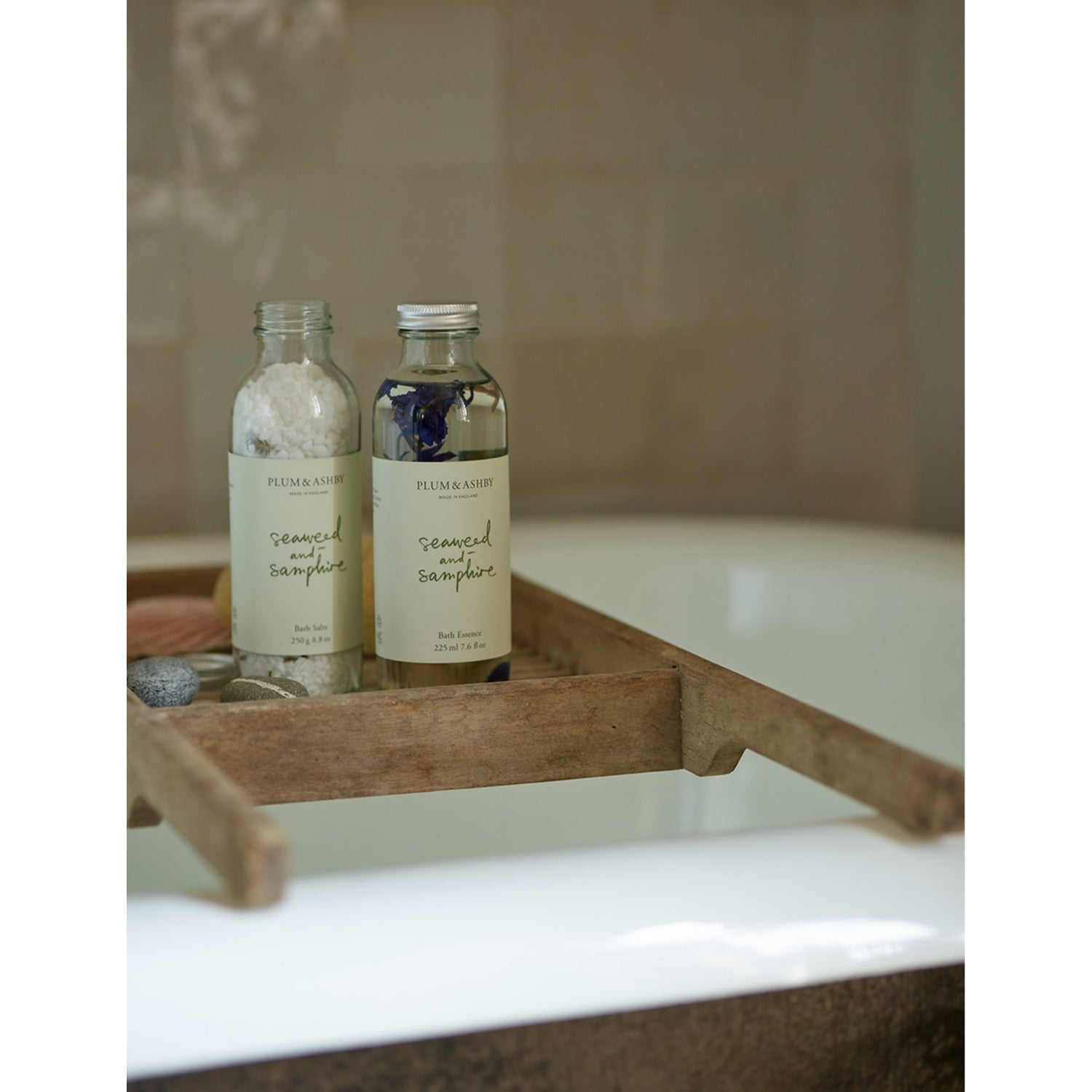 Plum & Ashby seaweed samphire bath salts 250g, imported from the UK