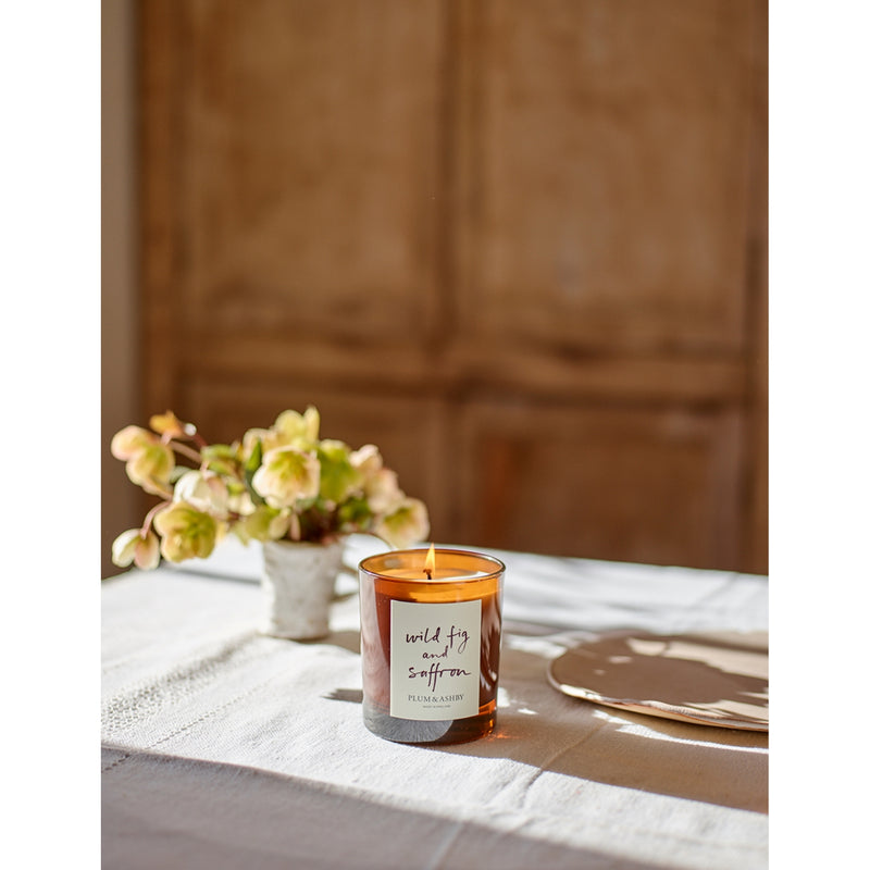 Plum & Ashby Wild Fig & Saffron candle 220g, UK version