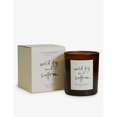 selfridges Plum & Ashby Wild Fig & Saffron Soy-Wax Candle 220g- Buy online at McGrocer