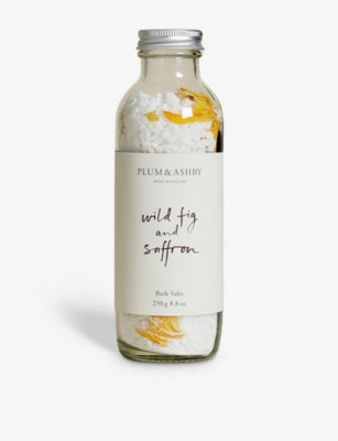 Plum & Ashby Wild Fig & Saffron bath salts 250g, imported from the UK