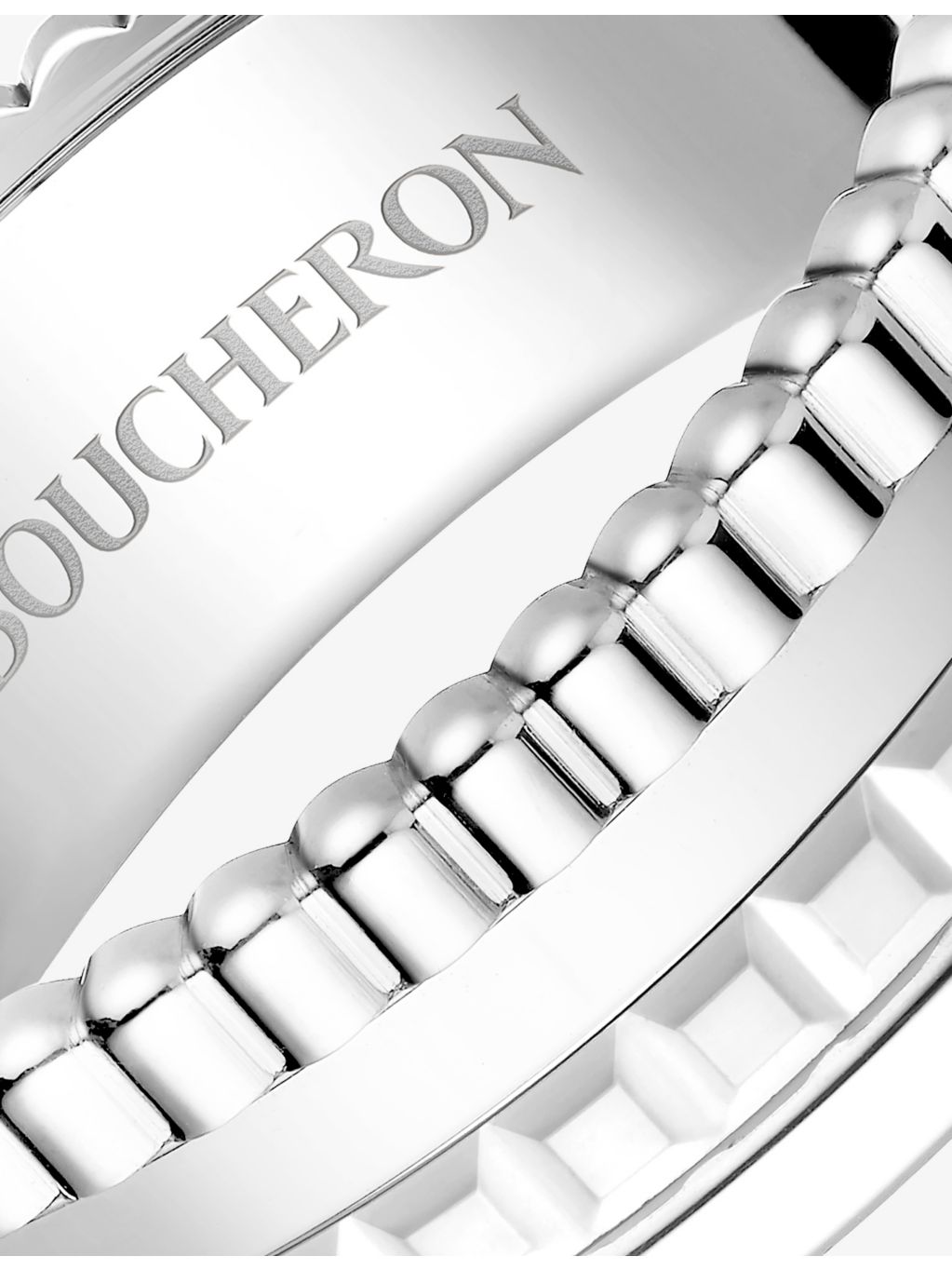 Boucheron Quatre Double White Edition 18ct white gold diamond ring, UK version