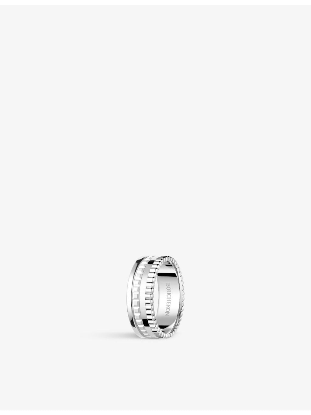 Boucheron Quatre Double White Edition 18ct white gold diamond ring, UK version