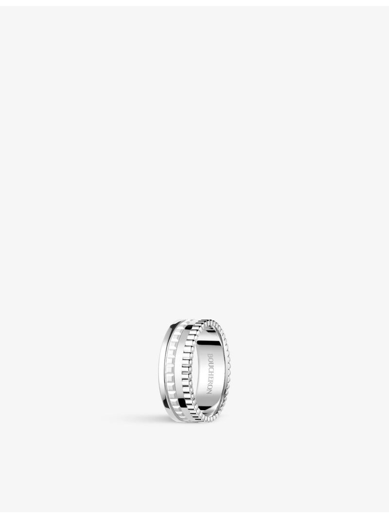 Boucheron Quatre Double White Edition 18ct white gold diamond ring, UK version