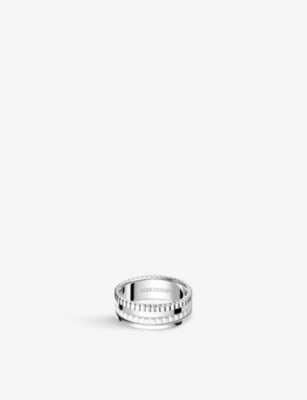 Boucheron Quatre Double White Edition Small Diamond Ring, 18ct White Gold & White Hyceram