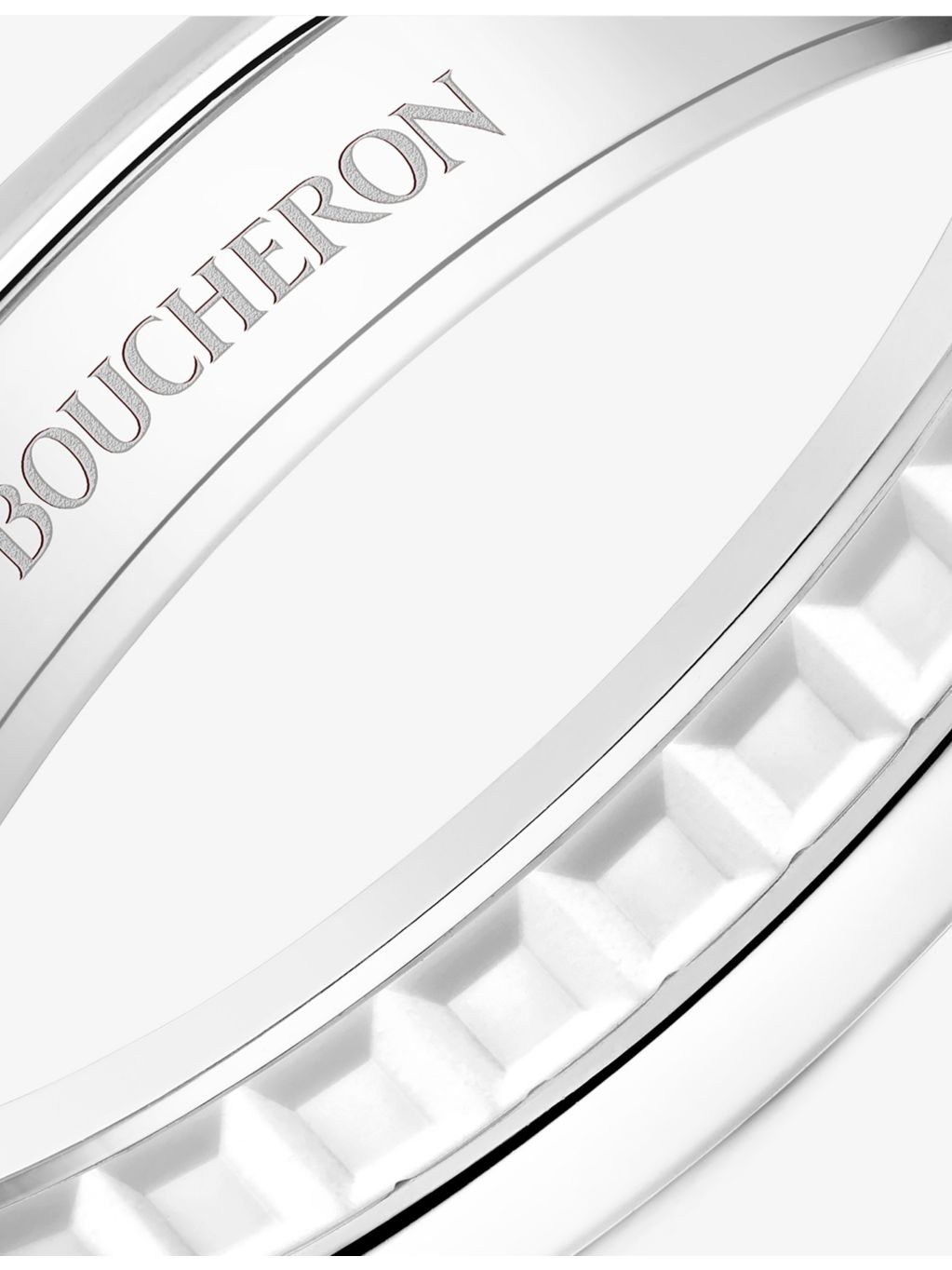 Boucheron Quatre white gold wedding band 3.8mm (British brand)