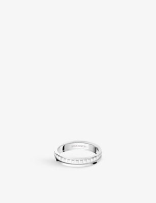 Boucheron Quatre Double White Edition 18ct White-Gold and White Hyceram Wedding Band 3.8mm Width