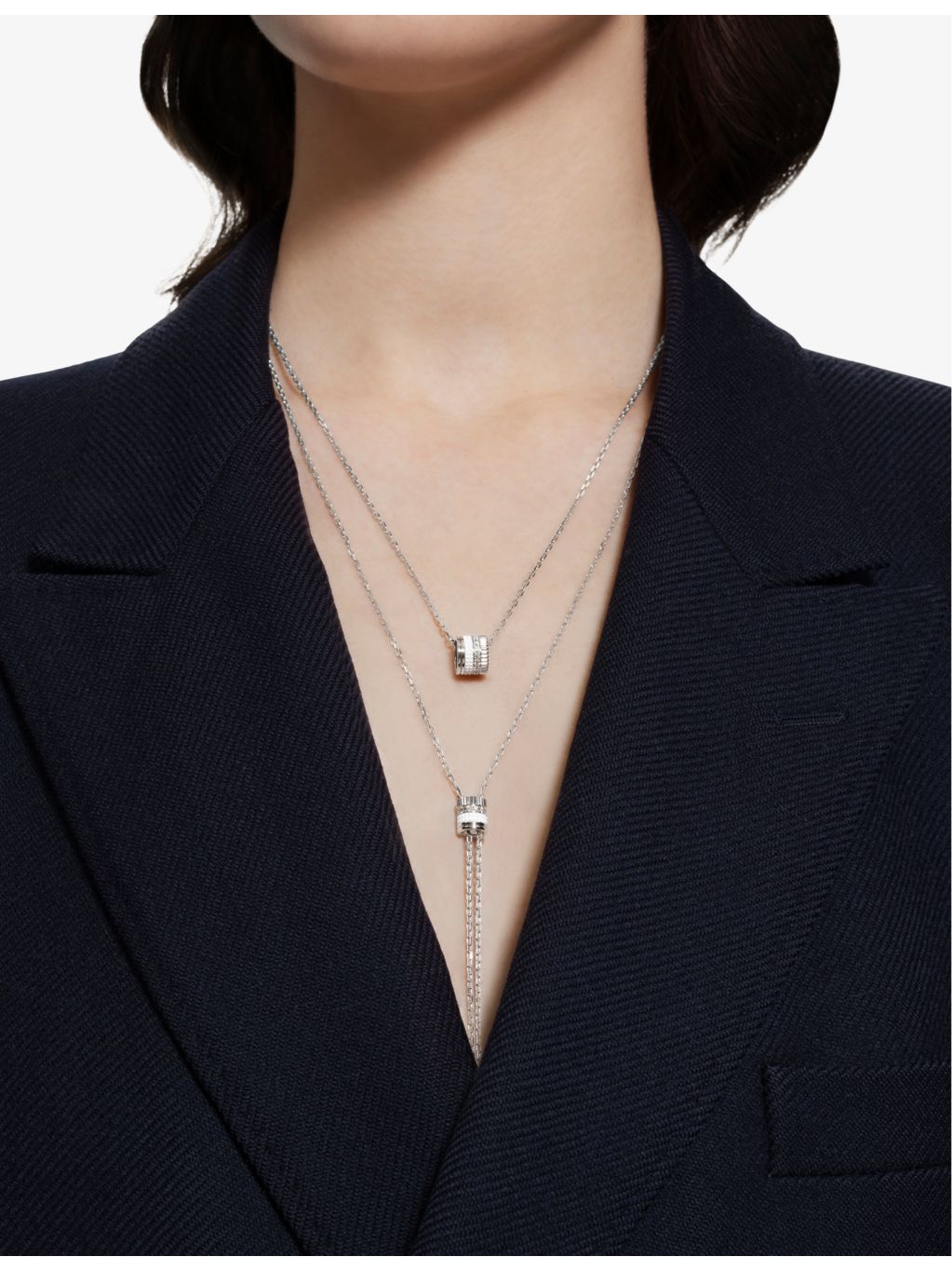 Boucheron Quatre Double White diamond necklace 75cm - British product