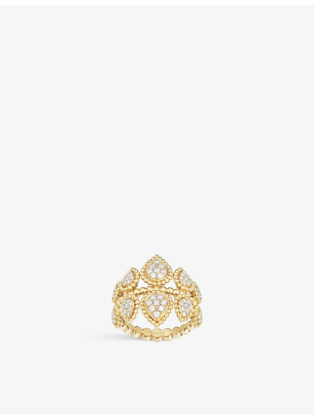 Boucheron Serpent Bohème 18ct yellow gold 0.5ct diamond ring, imported from the UK
