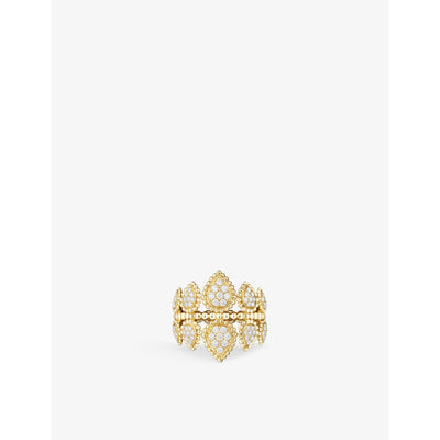 selfridges Boucheron Serpent Bohème 18ct Yellow Gold and 0.5ct Diamond Ring- Buy online at McGrocer
