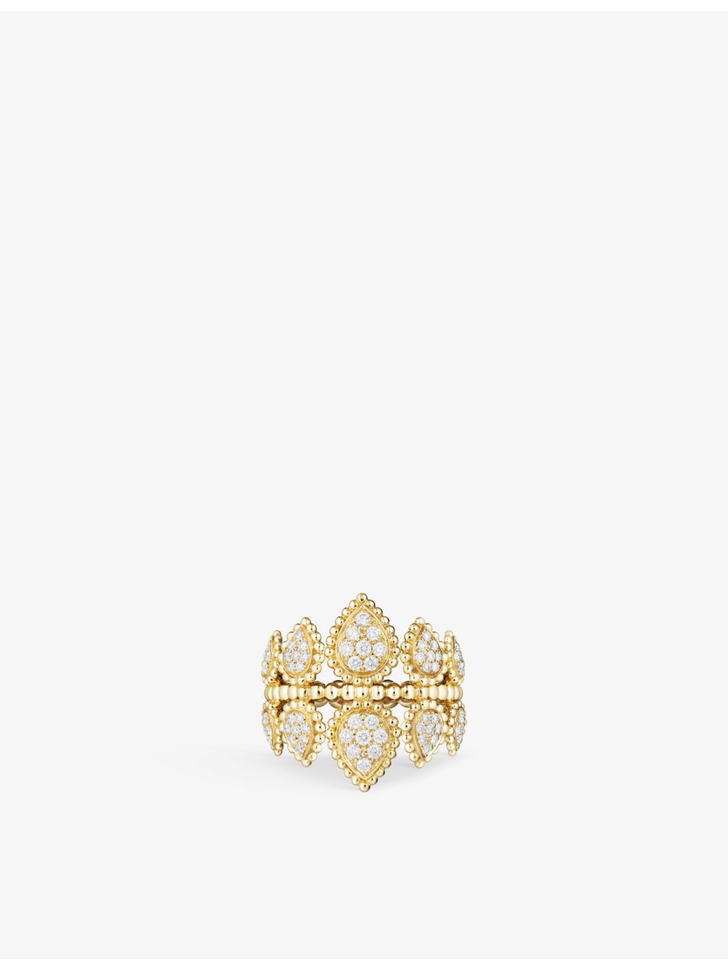 Boucheron Serpent Bohème 18ct yellow gold 0.5ct diamond ring, imported from the UK