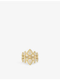 Boucheron Serpent Bohème 18ct yellow gold 0.5ct diamond ring, imported from the UK