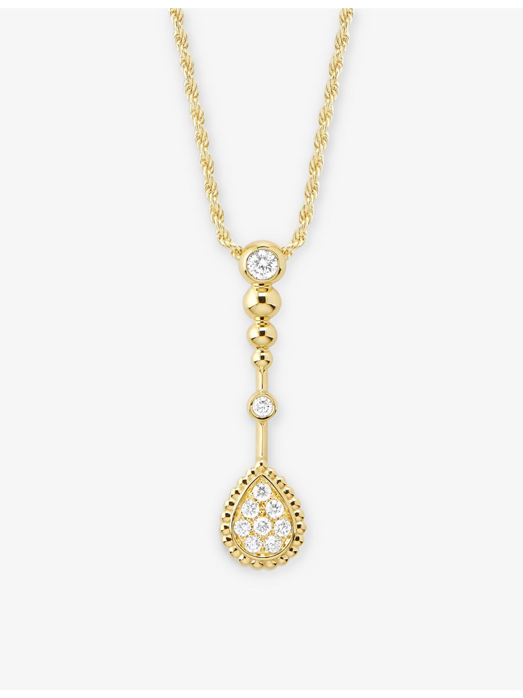 Boucheron Serpent Bohème 18ct gold diamond pendant necklace 50cm - British product