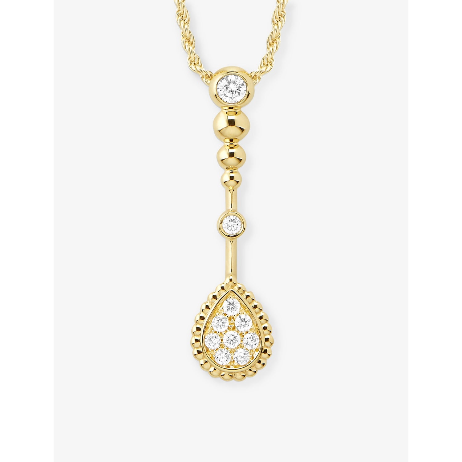 Boucheron Serpent Bohème 18ct gold diamond pendant necklace 50cm - British product