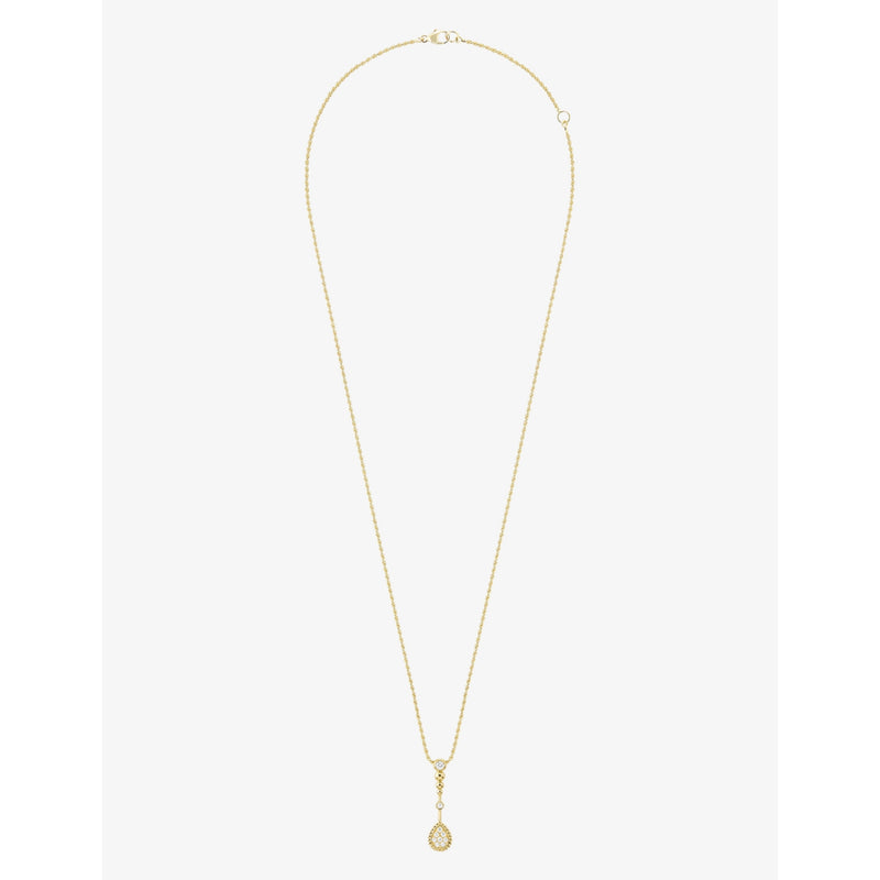Boucheron Serpent Bohème 18ct gold diamond pendant necklace 50cm - British product