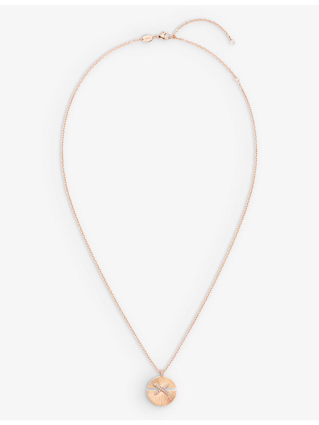Chaumet Harmony medium 18ct rose-gold diamond pendant - British product