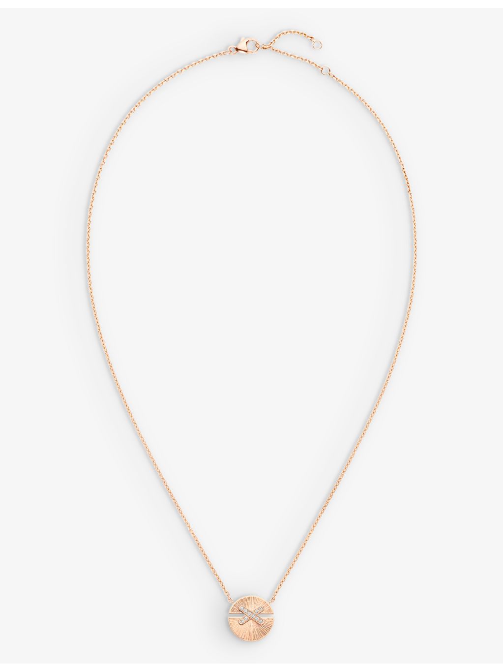 Chaumet small rose-gold diamond pendant necklace, UK version