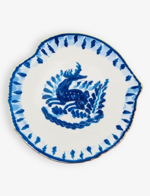 Diesel Living Seletti deer print porcelain dessert plate 21cm (British brand)