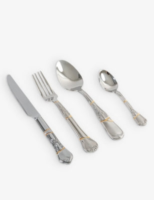 Seletti Kintsugi stainless steel cutlery set of four, UK version