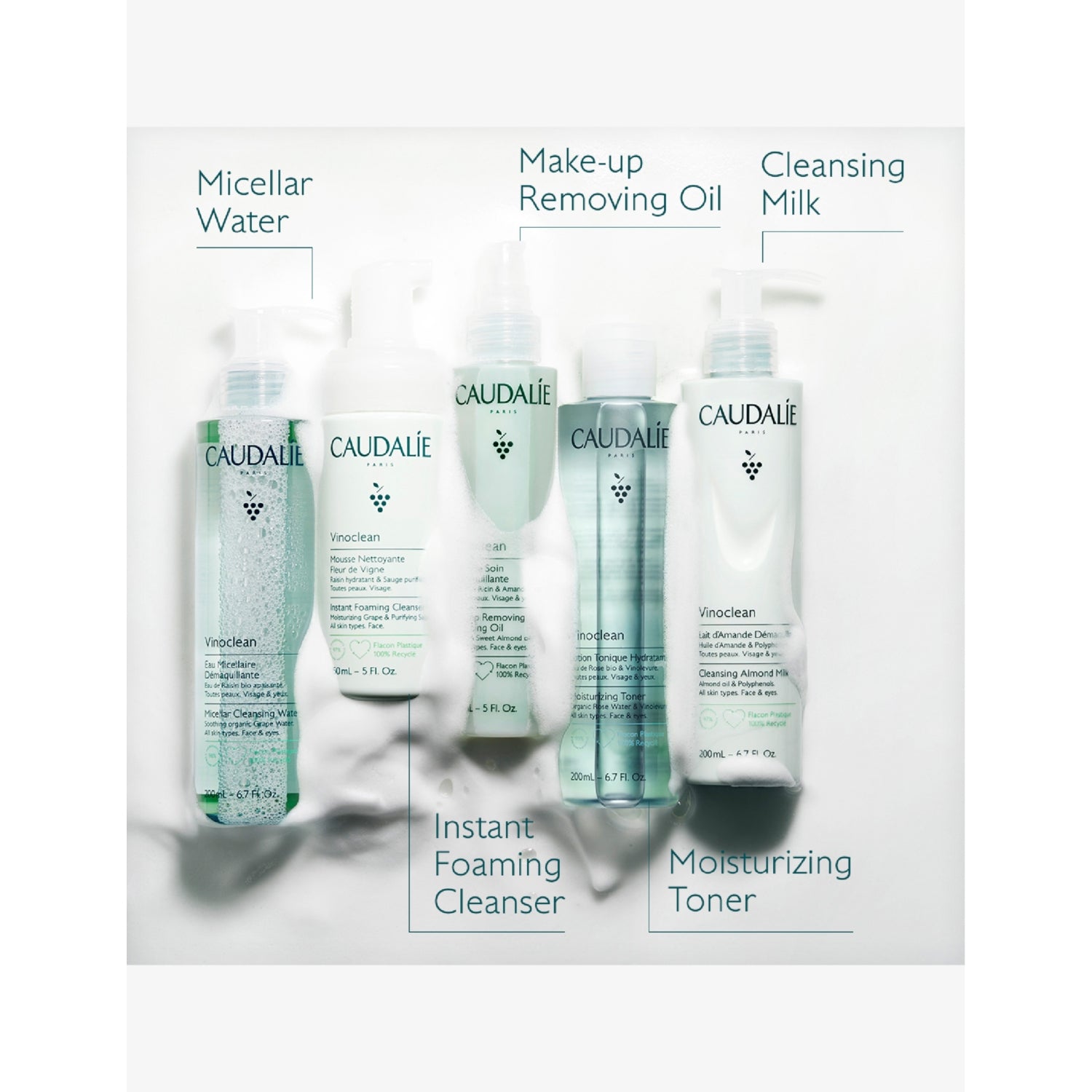 Caudalíe Vinoclean makeup removing oil 150ml, imported from the UK