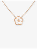 Van Cleef & Arpels plum blossom pendant necklace 18ct rose gold mother-of-pearl 42cm - British product