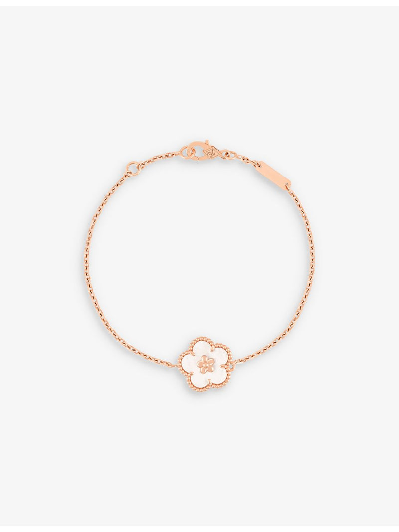 Van Cleef Arpels mother-of-pearl bracelet 18ct rose gold, imported from the UK