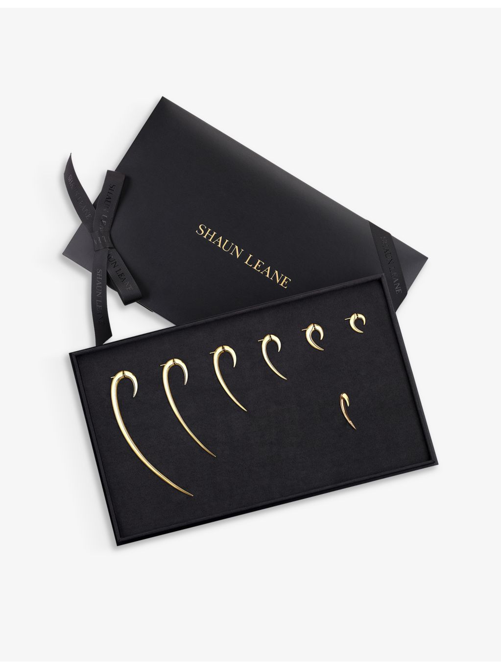 Shaun Leane Iconic Hook earring set, yellow-gold vermeil with diamond (British brand)