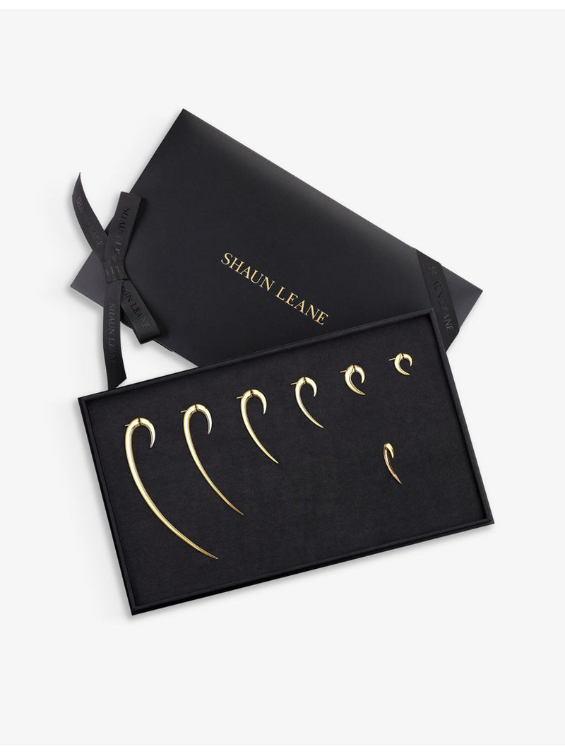 Shaun Leane Iconic Hook earring set, yellow-gold vermeil with diamond (British brand)
