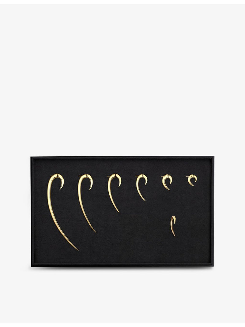 Shaun Leane Iconic Hook earring set, yellow-gold vermeil with diamond (British brand)