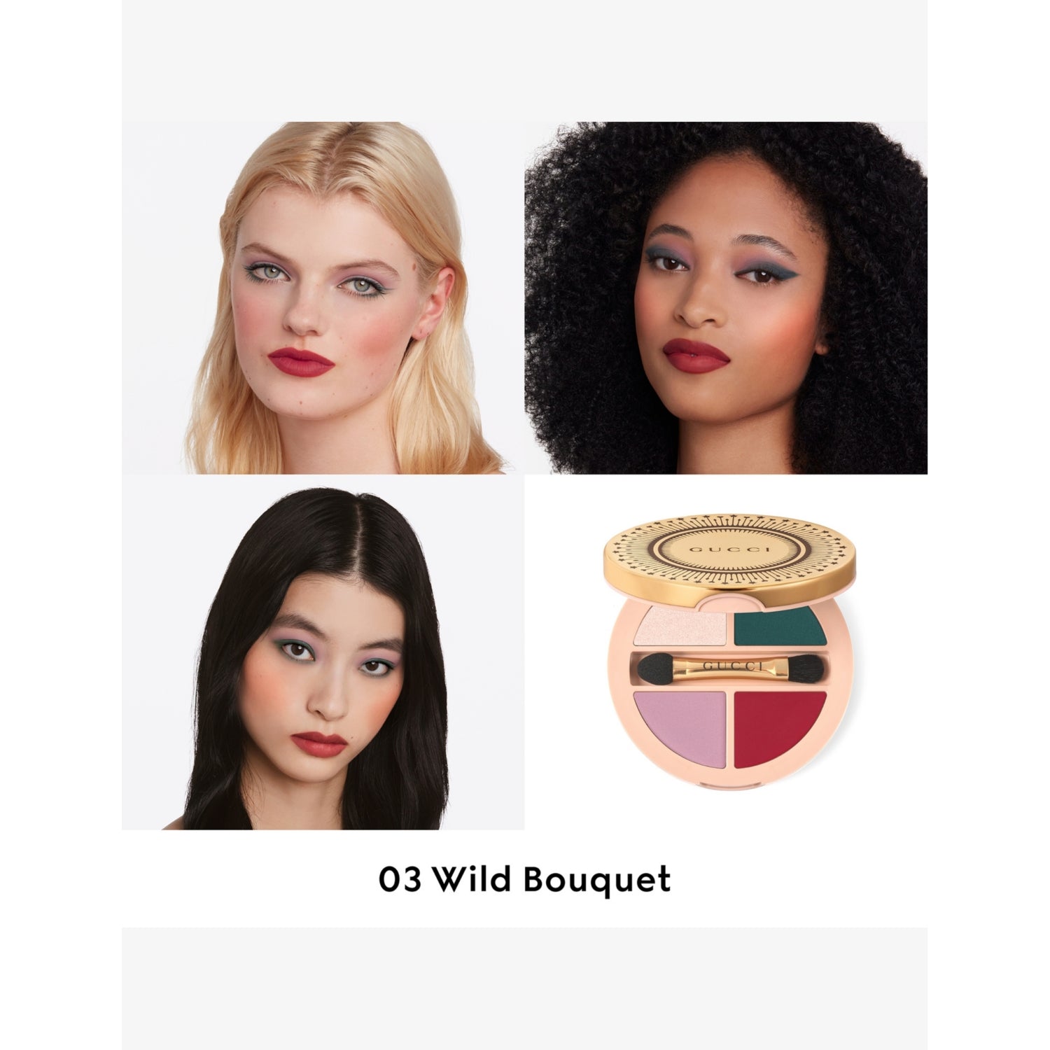 Gucci Quatuor eye cheek lip palette 6.1g, imported from the UK