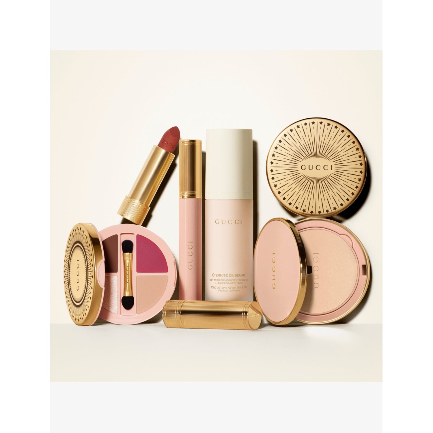 Gucci Quatuor eye cheek lip palette 6.1g, imported from the UK