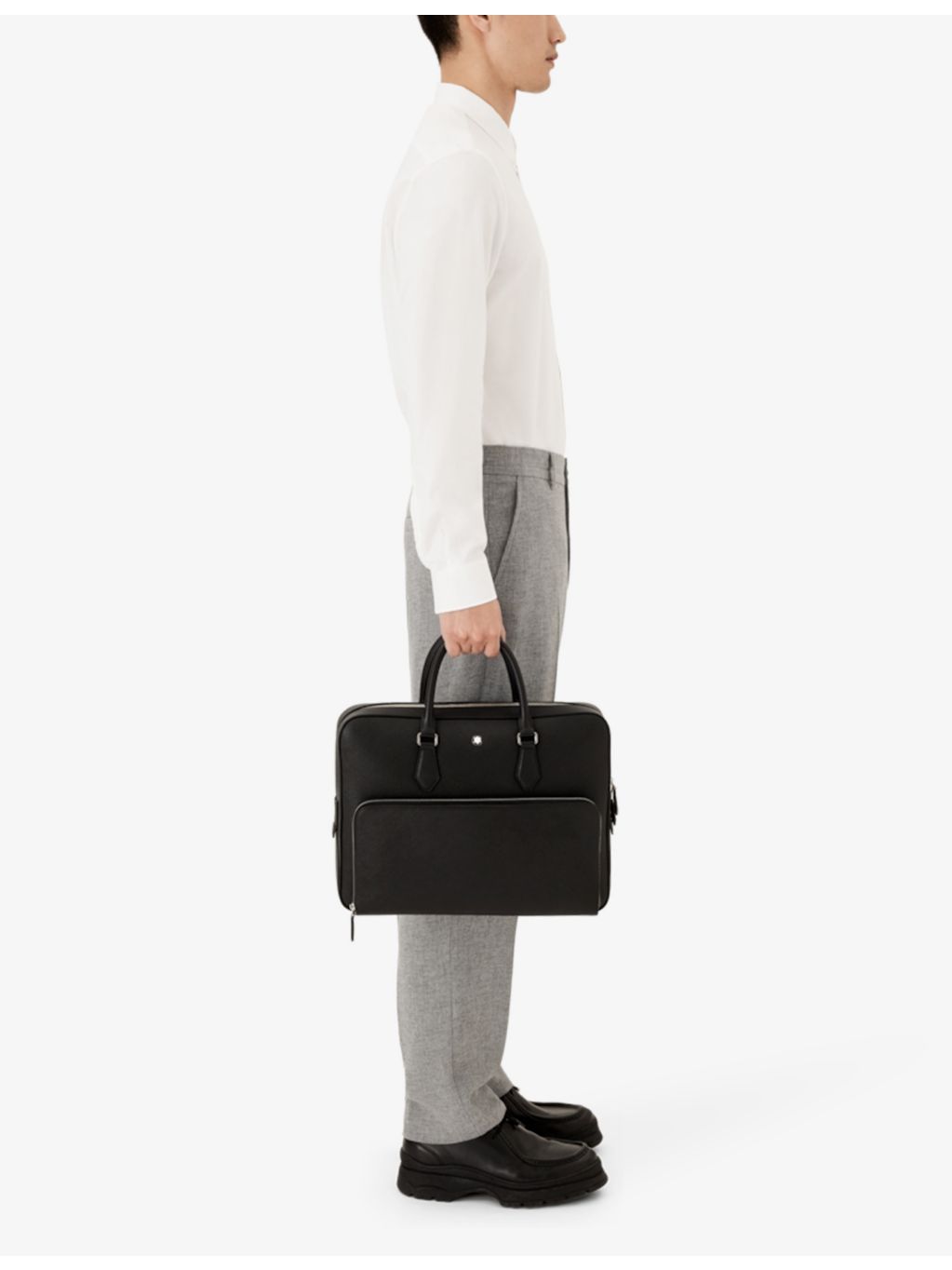 Montblanc logo-embellished leather document case, imported from the UK