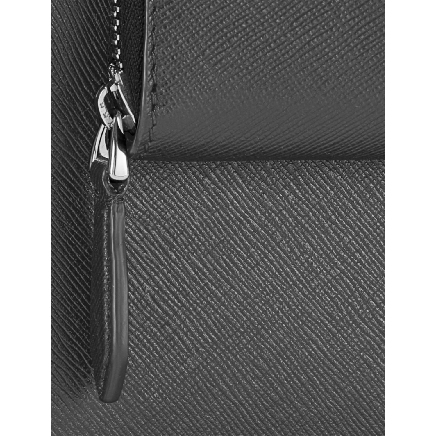 Montblanc grained-leather pouch with silver-tone hardware, imported from the UK