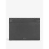 Montblanc grained-leather pouch with silver-tone hardware, imported from the UK