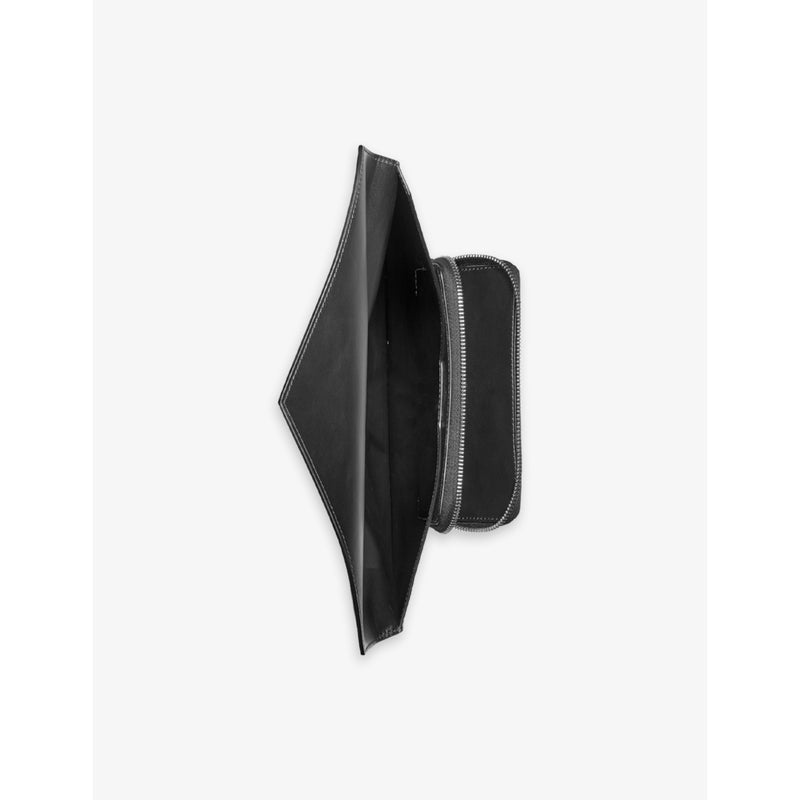 Montblanc grained-leather pouch with silver-tone hardware, imported from the UK