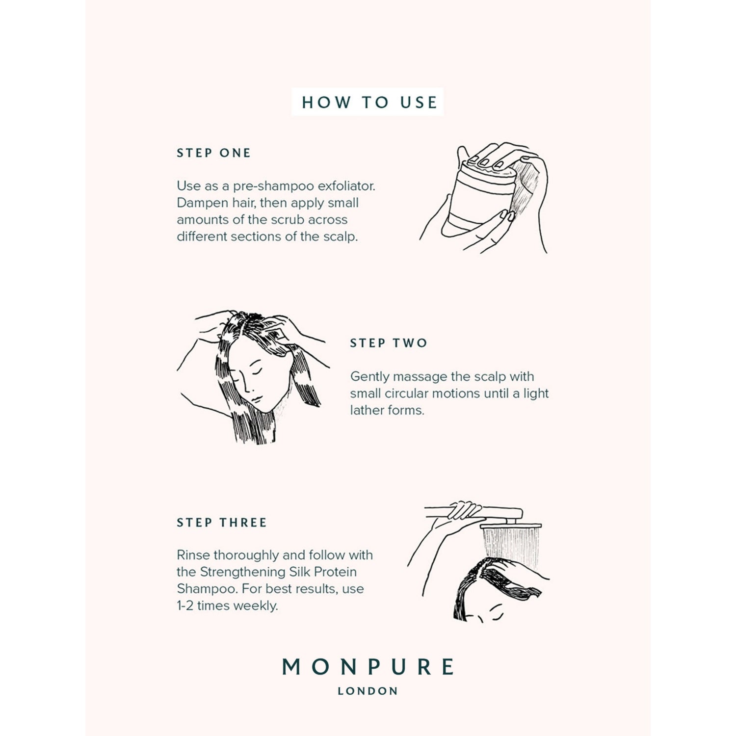 Monpure clarifying scalp scrub 90g (British brand)