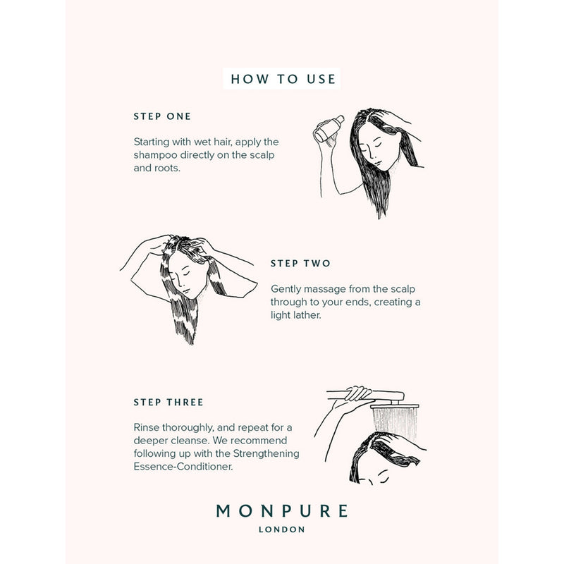 MONPURE silk protein strengthening shampoo 250ml (British brand)
