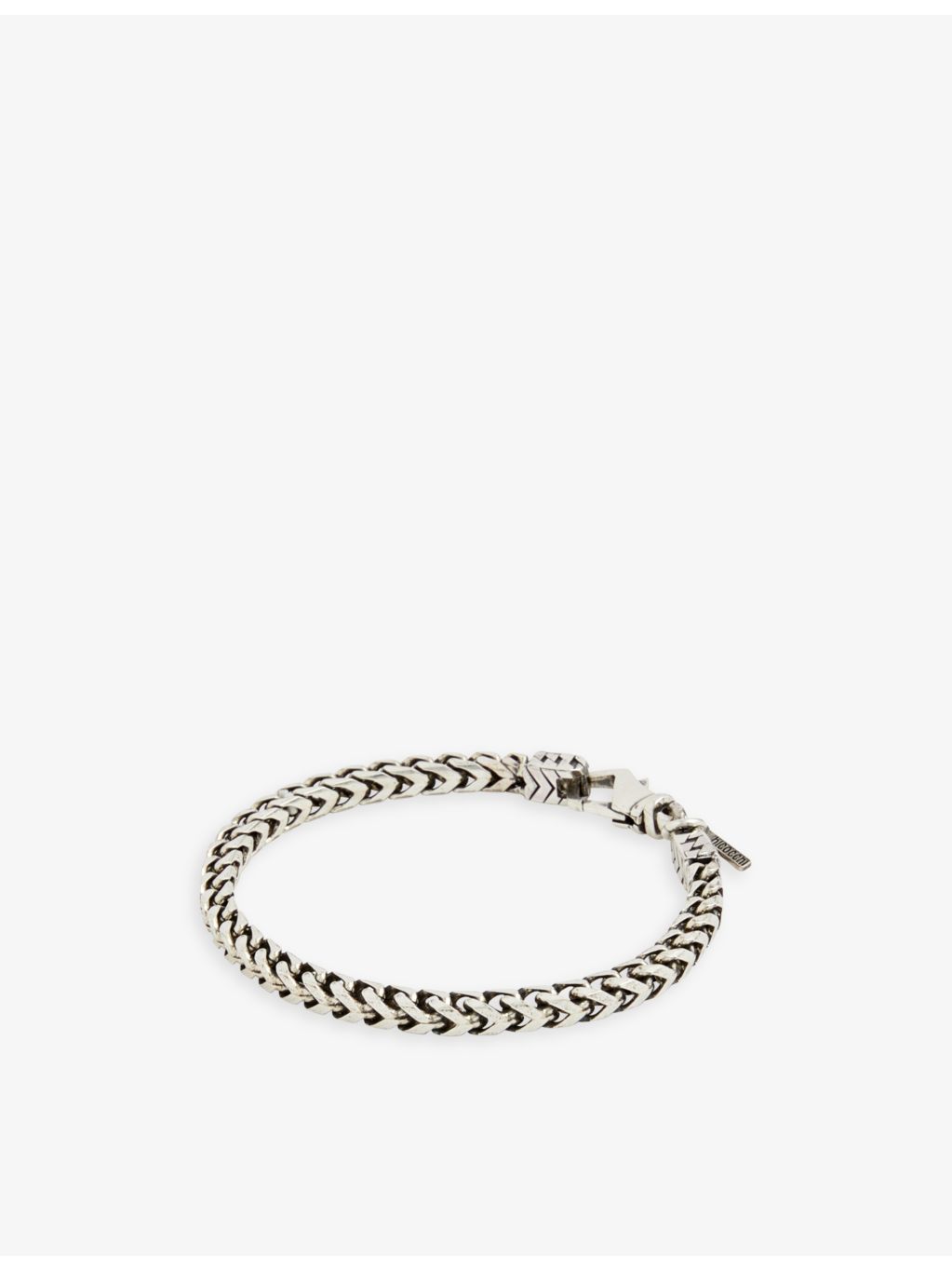 Emanuele Bicocchi sterling silver fargo chain bracelet, UK version