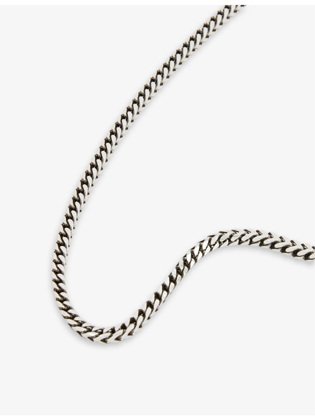 Emanuele Bicocchi sterling silver fargo chain necklace 50cm, UK version